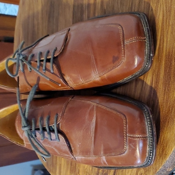 Stacy Adams- Mens Vintage Leather Square Toe Oxfords Business Casual Sz.9 main image 10